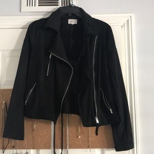 jolt black suede jacket